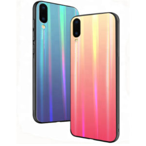 3D slim fit fashion TPU frame and Tempered Glass Phone Case