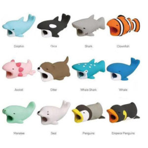 Pvc protector charger cute animal cable bite