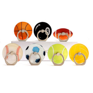 Acrylic Football finger ring bracket phones stand holder