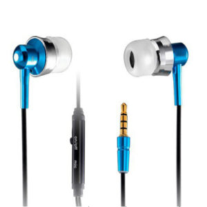 metal earphone with metal mic and plug