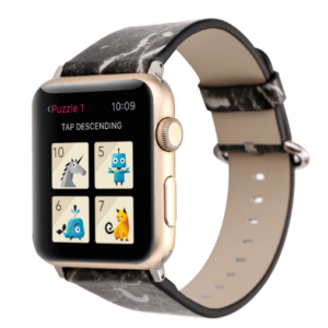 Marble Leather Band For Apple Watch