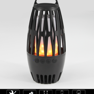 LED Flame Table Lamp Bluetooths Speakers with HD Audio