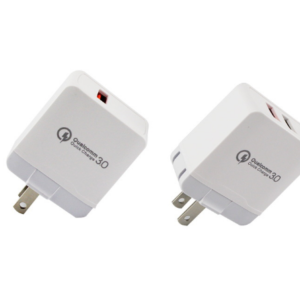 portable 2 usb Travel charger qc3.0