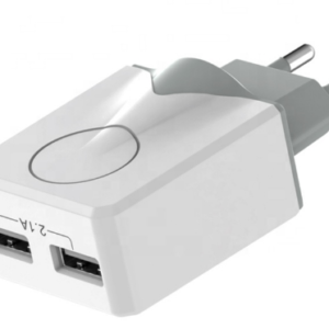 Output 5V 2.1A EU Plug Dual USB Wall Charger Mobile Phone Travel Charger