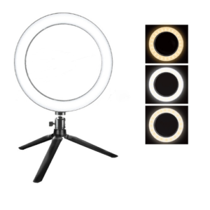 Live Broadcast Self-timer Dimming Ring LED Beauty Selfie Light with Small Table Tripod
