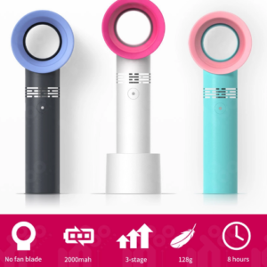 Portable Mini Fan Summer Air Cooling Rechargeable USB Fans Bladeless Fan