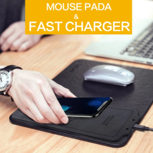 10w universal compatible Leather fast qi wireless charging charger mouse pad