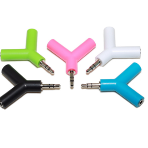 2 in1 Stereo Audio earphone Splitter for phones