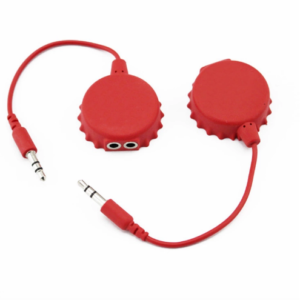 Cute 2 Port 3.5mm Female for Earphone and Headphone Splitter Adapter