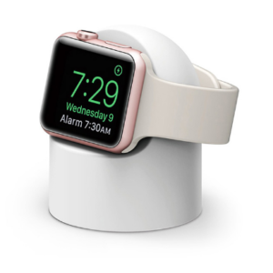 Round universal automatic sensor qi wireless watch charger stand for apple watch