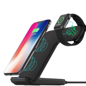 0W Qi Wireless Charger For iPhone X 8 Plus 2 in 1 Fast Charging
