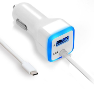 3.1A USB Car Charger fixed Cable