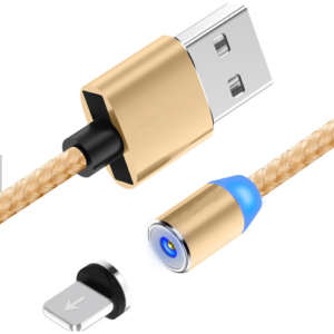 Light Up Nylon Braided Magnetic Charger 2.4A Fast Speed LED Charging USB Cable