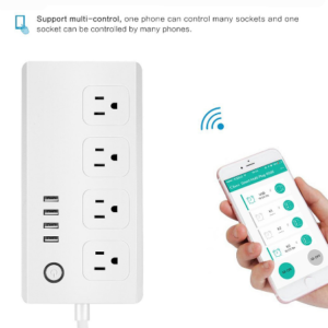 Electrical Switch Sockets Works WiFi Smart Power Strip Surge Protector