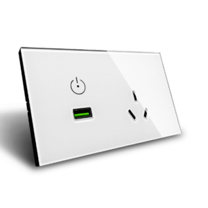 Universal wall socket Austialia Standard SAA certificate Construction Glass Panel Touch Wall Socket with USB Touch Power Point