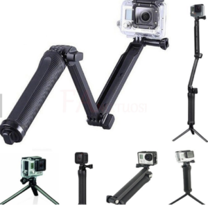 New Fashion 3 Way Selfie Stick For Sports Camera Waterproof Monopod Extension
