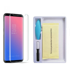 New nano liquid full glue 3D tempered glass with UV light for cellphone screen protector