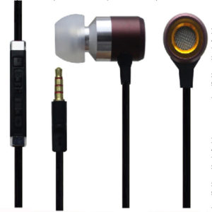 flat wire metal earphone