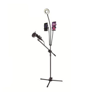 Grounded phone Holder with Led light