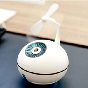 Desktop humidifier with fan