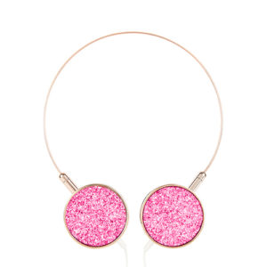 wird headphone Plating metal diamond design headset