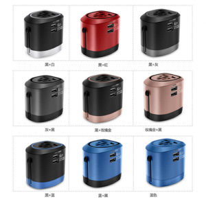 High Quality portable International EU UK US AU Plug With Dual 2.1A USB Port Universal Travel Adapter