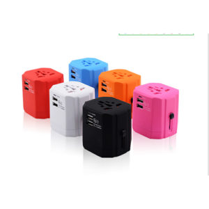 2 USB universal plug adapter USB output 2100mA