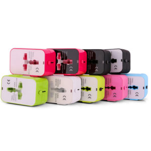 mobile universal 2-usb travel adapter with UK US EU plug