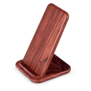 QI standard wireless charger  stand wood finish wireless chargers