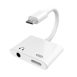 2 in 1 Type C to 3.5mm Headphone Jack Connector Charger Adapter