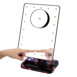 LED touching  makeup mirror with starry sky pattern Bluetooth Speaker