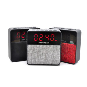 new design specialized fabric time clock Bluetooth Speaker