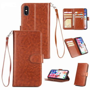 Hot Sale High Quality Magnet Detachable Wallet  Phone Leather Case For Iphone