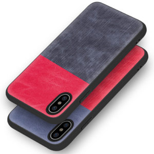 New Splicing Design Denim Fabric Cloth PU Leather Hybrid TPU PC Mobile Phone Case For iPhone X XS