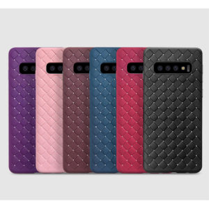 Soft Flexible  Weaved TPU Grid Shell Phone Cover For Samsung Galaxy S10 Case