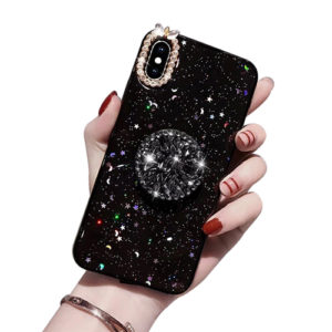 Bling Diamond Stand Bracket  TPU Glitter Case For iPhone  XR XS Max