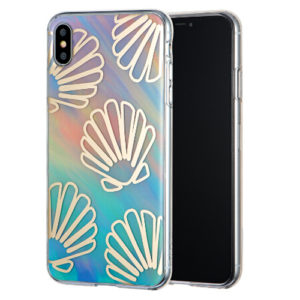 IMD Fashionable 3D Layer Holographic Design Soft Flexible TPU Bumper  Case For Iphone XS
