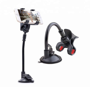 High quality 360 degree rotating gooseneck suction   phone holder for car/desk