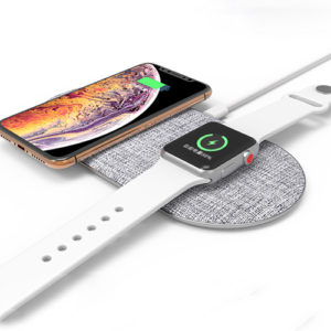 2-in-1 Pad Stand Wireless Charger  Compatible For Apple Watch and  iPhone X/8/8 Plus