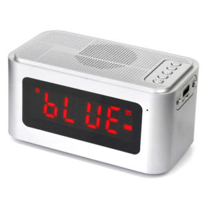 led alarm clock bluetooth speaker