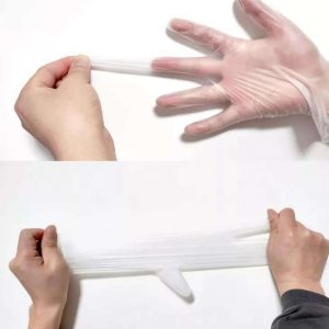 Disposable protective PVC transparent gloves