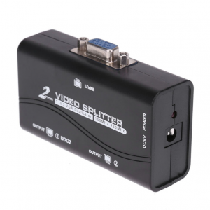 1 to 2 Ports VGA Splitter 15pin Duplicator 1-in-2-out 250MHz