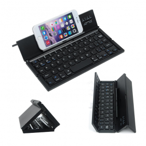 Wireless Bluetooth tri-fold Keyboard tri-system Universal Mini Folding ultra-thin keyboard