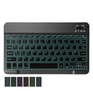 10 “colorful Backlit Bluetooth keyboard iPad phablet universal Bluetooth Ultra-thin wireless keyboard