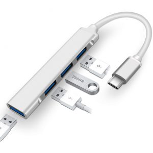 4-Port USB 3.0 Ultra Slim Data Hub for Mac, PC, USB Flash Drives and Other Devices