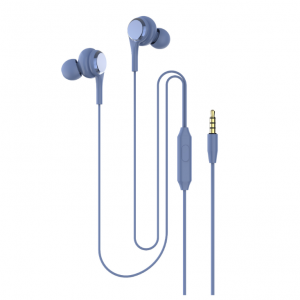 Universal wired in-ear sports earplugs with mic wire-controlled earphones