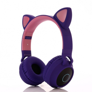 Bluetooth headset for children, Girls, Cat ears, Wireless Bluetooth music and voice headphones