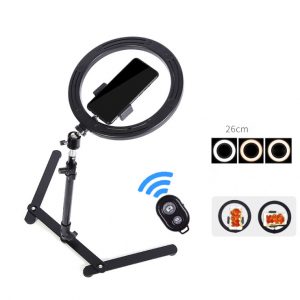 Mobile phone live overhead camera stand tripod ring light fill light desktop live camera stand