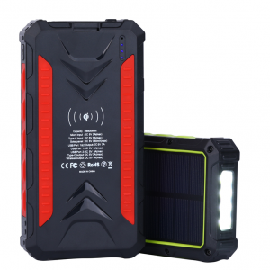 Wireless charging solar mobile power supply