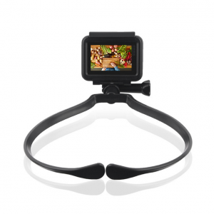 Collar type hanging Gopro selfie stand mobile phone stand video selfie stand creative live-streaming stabilizer